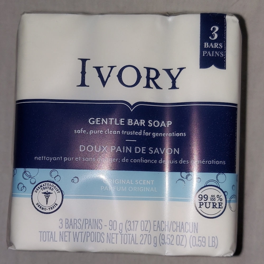 Ivory gentle bar soap 3 pk